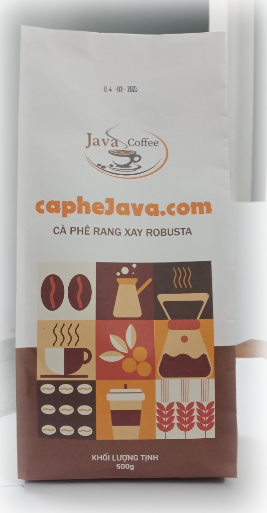 Cà phê rang xay Robusta Java - 500 gram