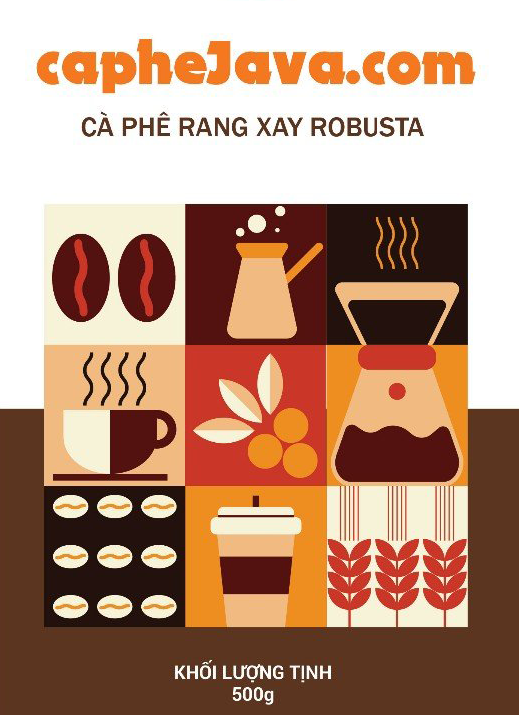 Cà phê rang xay Robusta Java - 500 gram